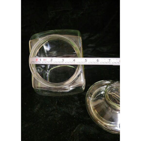 Vintage Clear Glass Jar Canister with Lid - Picture 7 of 9